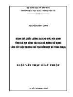 Đánh giá chất lượng đá khu vực núi dinh tỉnh bà rịa vũng tàu và khả năng sử dụng làm cốt liệu trong chế tạo hỗn hợp bê tông nhựa luận văn thạc sỹ chuyên ngành xây dựng đường ô tô và đường thành phố