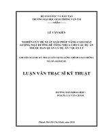 Nghiên cứu đề xuất giải pháp nâng cao chất lượng mặt đường bê tông nhựa cho các dự án thuộc ban quản lý dự án 7 quản lý luận văn thạc sĩ chuyên ngành kỹ thuật xây dựng công trình giao thông