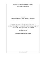 Nghiên cứu đề xuất giải pháp nâng cao chất lượng dịch vụ hậu cần thương mại điện tử trong các doanh nghiệp bưu chính đề tài nghiên cứu khoa học sinh viên