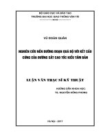 Nghiên cứu nền đường đoạn quá độ với kết cấu cứng của đường sắt cao tốc kiểu tấm bản luận văn thạc sĩ chuyên ngành kỹ thuật xây dựng đường sắt