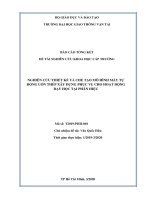 Nghiên cứu thiết kế và chế tạo mô hình máy tự động uốn thép xây dựng phục vụ cho hoạt động dạy học tại phân hiệu báo cáo tổng kết đề tài nghiên cứu khoa học cấp trường