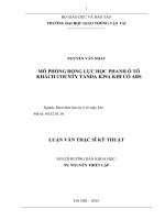 Mô phỏng động lực học phanh ô tô khách county tanda k29a khi có abs luận văn thạc sĩ chuyên ngành kỹ thuật cơ khí động lực
