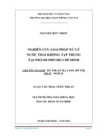 Nghiên cứu giải pháp xử lý nước thải không tập trung tại thành phố hồ chí minh,luận văn thạc sỹ chuyên ngành kỹ thuật hạ tầng đô thị