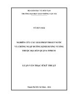 Nghiên cứu các giải pháp thoát nước và chóng ngập đường kinh dương vương thuộc địa bàn quận 6 thành phố hồ chí minh luận văn thạc sĩ chuyên ngành xây dựng đường ô tô và đường thành phố