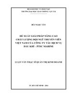 Đề xuất giải pháp nâng cao chất lượng đội ngũ thuyền viên việt nam của công ty tàu dịch vụ dầu khí   ptsc marine luận văn thạc sĩ chuyên ngành quản trị kinh doanh