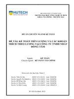 Kế toán tiền lương và các khoản trích theo lương tại công ty tnhh nhất đồng tâm