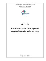 Tài liệu bồi dưỡng kiến thức định kỳ cho hướng dẫn viên du lịch