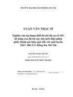 Nghiên cứu áp dụng thiết bị chỉ thị sự cố fi để nâng cao độ tin cậy cho lưới điện phân phối đánh giá hiệu quả đối với xuất tuyến 22kv 486 e11 đống đa hà nội