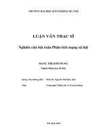 Nghiên cứu bài toán phân tích mạng xã hội