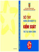 Kiểm soát thủ tục hành chính   sổ tay hướng dẫn nghiệp vụ