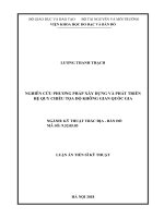 Luận án tiến sĩ nghiên cứu phương pháp xây dựng và phát triển hệ quy chiếu tọa độ không gian quốc gia