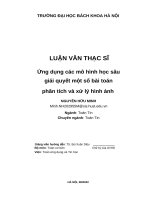 Ứng dụng các mô hình học sâu giải quyết một số bài toán phân tích và xử lý hình ảnh