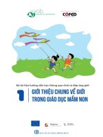 Giới thiệu về giới trong giáo dục mầm non (bộ tài liệu hướng dẫn học thông qua chơi có đáp ứng giới)