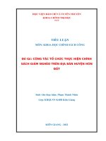 Tiểu luận khoa học chính sách công công tác tổ chức thực hiện chính sách giảm nghèo ở huyện hòn đất