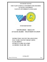 Báo cáo thực tập tốt nghiệp ngoại ngữ knowledge skills in an giang radio television station