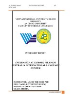 Báo cáo thực tập tốt nghiệp ngoại ngữ internship at europe vietnam australia international language center