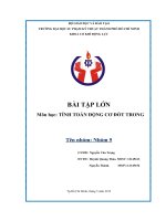 Bài tập lớn tính toán động cơ đốt trong