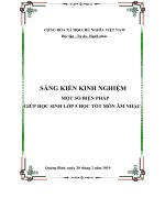 Sáng kiến kinh nghiệm tiểu học một số biện pháp giúp học sinh lớp 5 học tốt môn âm nhạc