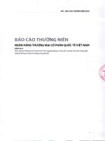 BÁO CÁO THƯỜNG NIÊN 2018 NGÂN HÀNG THƯƠNG MẠI CỔ PHẦN QUỐC TẾ VIỆT NAM ( VIB)