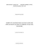 Nghiên cứu giải pháp nâng cao chất lượng thi công xây dựng tại công ty tnhh đầu tư hạ tầng thành phố