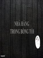 Tiểu Luận -  Khởi Sự Kinh Doanh - Đề Tài - Nhà Hàng Bóng Tối
