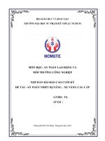 Tiểu luận  An toàn trong lao động và môi trường_An toàn thiết bị nâng _Đại học Sư pham Kỹ thuật TPHCM.