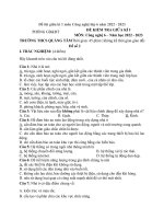 Đề thi giữa kì 1 môn công nghệ lớp 6 năm 2022   đề 2