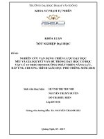 NGHIÊN CỨU VẬN DỤNG CHIẾN LƯỢC DẠY HỌC NÊU VÀ GIẢI QUYẾT VẤN ĐỀ TRONG DẠY HỌC CƠ HỌC VẬT LÝ 10 THEO ĐỊNH HƯỚNG PHÁT TRIỂN NĂNG LỰC, ĐÁP ỨNG CHƯƠNG TRÌNH GIÁO DỤC PHỔ THÔNG MỚI