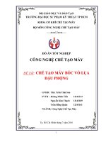 CHẾ TẠO MÁY BÓC VỎ LỤA ĐẬU PHỘNG