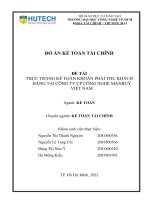 Thực trạng kế toán khoản phải thu khách hàng tại công ty cp công nghệ maxbuy việt nam