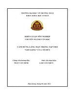 Khóa luận tốt nghiệp văn học cảm hứng lãng mạn trong tập thơ  gió lộng của tố hữu