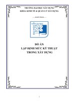 Đồ Án  - Lập Định Mức Kỹ Thuật Trong Xây Dựng