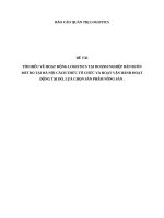 Báo Cáo - Quản Trị Logistics -  Đề tài - TÌM HIỂU VỀ HOẠT ĐỘNG LOGISTICS TẠI DOANH NGHIỆP BÁN BUÔN METRO TẠI HÀ NỘI CÁCH THỨC TỔ CHỨC VÀ HOẠT VẬN HÀNH HOẠT ĐỘNG . LỰA CHỌN SẢN PHẨM NÔNG SẢN