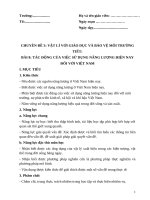 Giáo án chuyên đề  vật lí lớp 10  sách kết nối tri thức với cuộc sống bài 8 tác động của việc sử dụng năng lượng ở vn, chất lượng