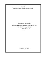 Gt học thuyết điều dưỡng