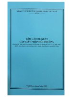 Báo cáo đề xuất cấp giấy phép môi trường dự án Sản xuất linh kiện và bộ phận tự động dành cho ô tô và xe gắn máy