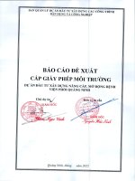 Báo cáo đề xuất cấp giấy phép môi trường dự án “Nâng cấp, mở rộng bệnh viện Phổi Quảng Ninh tại phƣờng Cao Xanh, TP Hạ Long