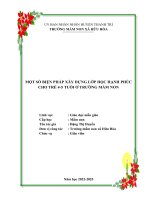 (Skkn 2023) một số biện pháp xây dựng lớp học hạnh phúc cho trẻ 4 5 tuổi ở trường mầm non