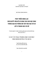 Phát triển năng lực giải quyết vấn đề và sáng tạo cho học sinh | Luận văn