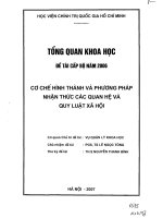Luận Văn Cơ Chế Hình Thành Và Phương Pháp Nhận Thức Các Quan Hệ Và Quy Luật Xã Hội.pdf