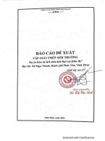 Báo cáo đề xuất cấp giấy phép môi trường:Dự án khu du lịch sinh thái đại lải (khu B)