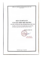 BÁO CÁO ĐỀ XUẤT CẤP GIẤY PHÉP MÔI TRƯỜNG DỰ ÁN NHÀ MÁY SEI OPTIFRONTIER VIỆT NAM