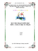 Tâm lý học sư phạm tiểu luận