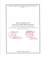Báo cáo đề xuất cấp giấy phép môi trường cơ sở Nhà máy điện tử 3E Việt Nam