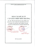 Báo cáo đề xuất cấp giấy phép môi trường của “Dự án sản xuất, gia công tay nắm cửa, tay nắm cửa sổ, bản lề cửa” tại lô CN04, khu công nghiệp Cẩm Khê, thị trấn Cẩm Khê, huyện Cẩm Khê, tỉnh Phú Thọ