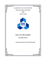 Báo cáo Thí nghiệm Kỹ thuật chế tạo 3