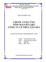 Báo cáo thực tập: CHUỖI CUNG ỨNG TÔM NGUYÊN LIỆU CÔNG TY CP THỦY SẢN SỐ 1