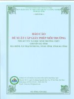 Báo cáo đề xuất cấp GPMT dự án Nhà Ký túc xá Học sinh, trường THPT Chuyên Hà Tĩnh.