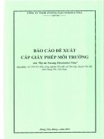 Báo cáo đề xuất cấp Giấy phép môi trường “Dự án Yusung Electronics Vina”
