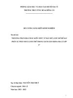 (Skkn 2023) phương pháp khai thác kiến thức từ bản đồ, lược đồ để dạy và học phần sự phân hoá lãnh thổ trong sách giáo khoa địa lí 9